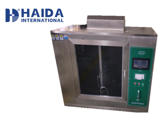 Textile Safety Fabric Horizontal Vertical Flammability Tester With LCD Touch Screen